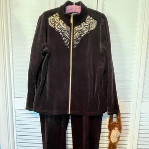 Chico’s Zenergy Velvet Brown Pants size 2 12/14 L - NO OFFERS ON THIS